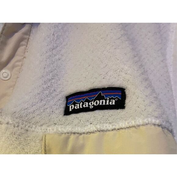Patagonia Re-Tool Snap-T Polartec Fleece Pullover Ivory Women’s Sz L - Picture 4 of 10
